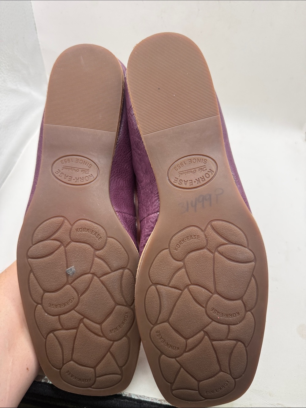 Kork Ease Purple Leather Ballet Flats Shoes Slip On Womens Size 8.5 M - Picture 6 of 16